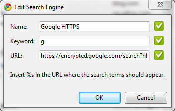 Google SSL search engine definition in Google Chrome Google SSL search engine definition in Google Chrome