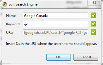Google Canada search engine definition in Google Chrome Google Canada search engine definition in Google Chrome